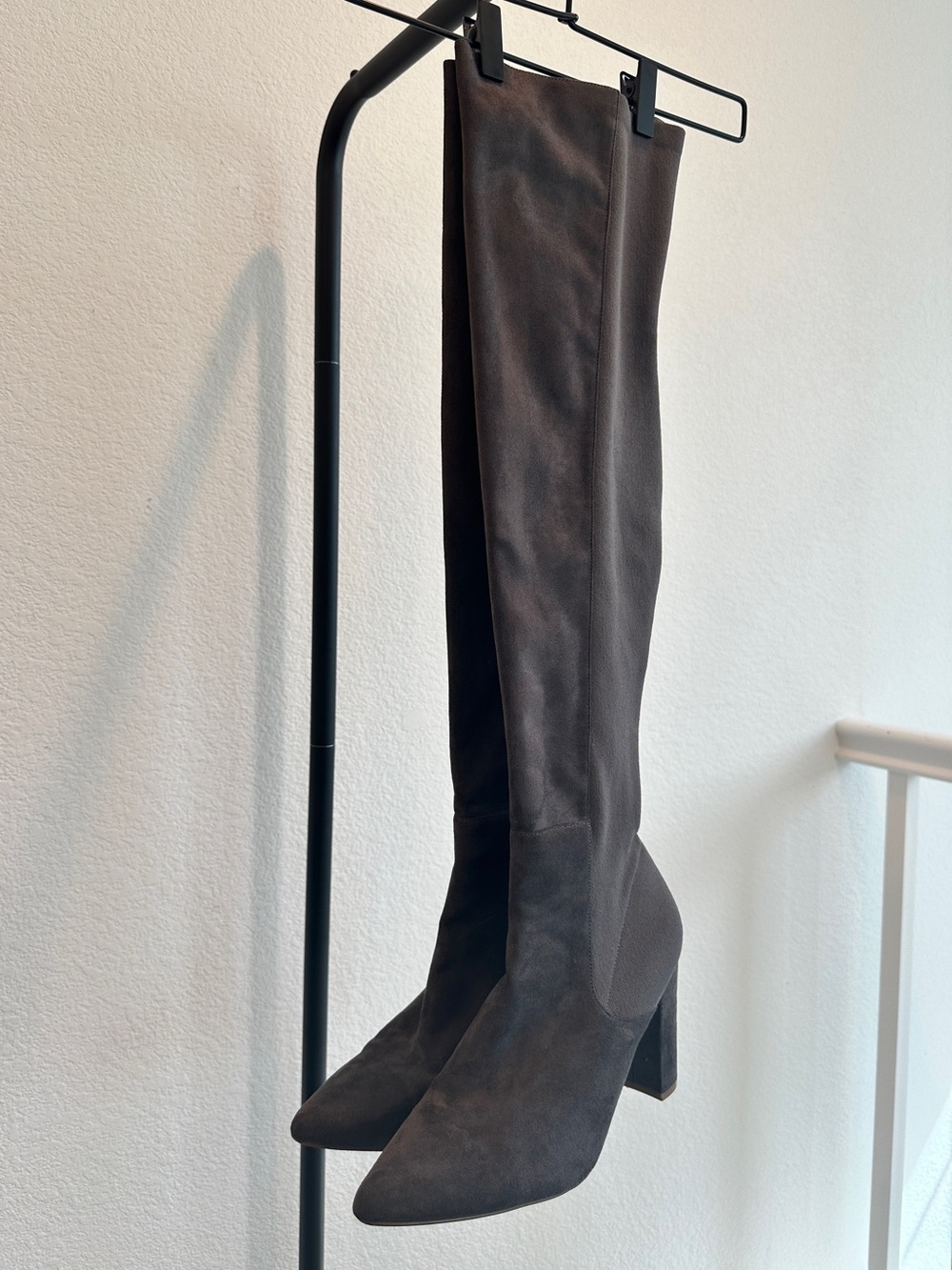 Steve Madden Everley Over the Knee Suede Stretch Boots Brown Size 12